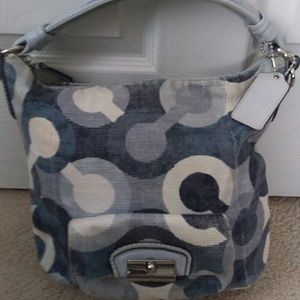 COACH KRISTINE OP-ART USED SHOULDER BAG
